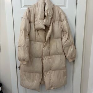 Women's Cream Puffer Coat